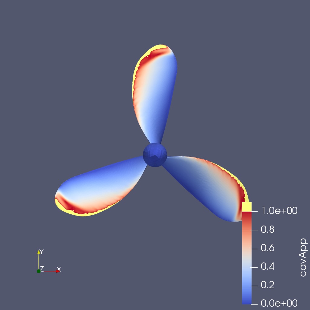 cavitation map of traditional propeller