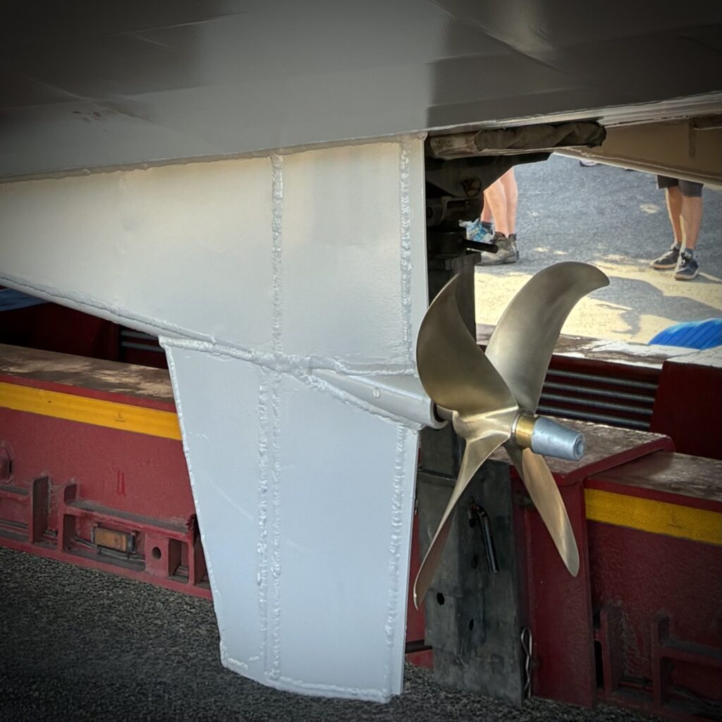 final propeller fit on the boat
